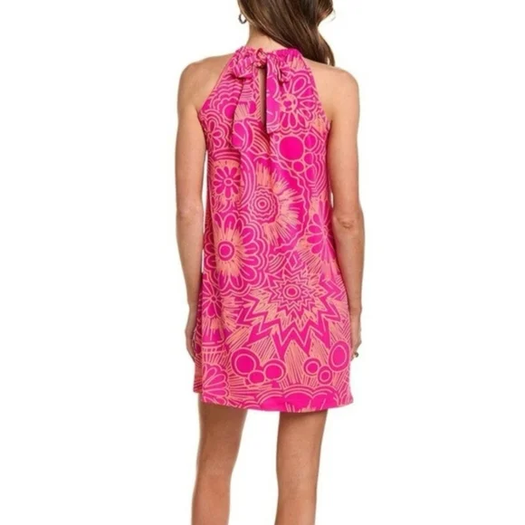 💕Trina Turk Vibrant Pink JUJU halter dress size small 💕 - Picture 2 of 9